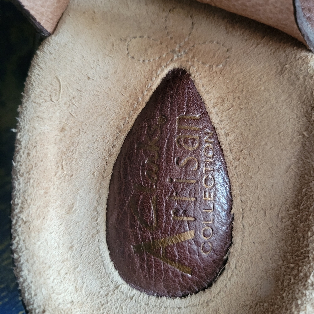 Clarks Artisan Collection Brown Strappy Slingback Sandals Leather Womens 9.5W‎ - Picture 6 of 7